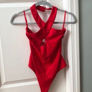 cross halter bodysuit